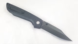 Bastion Blitz Linerlock Black Handle Blackwash Folding Knife 2401