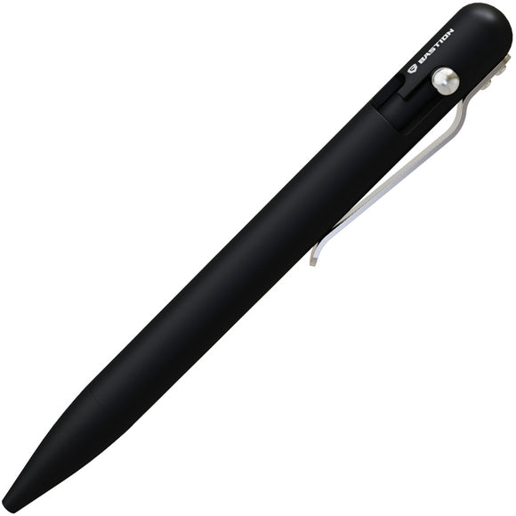 Bastion EDC Black 6061-T6 Aluminum Bolt Action Writing Pen w/ Pocket Clip 249B