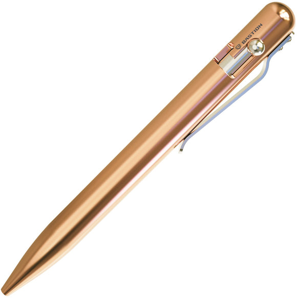 Bastion EDC CNC Milled Copper Bolt Action Writing Pen w/ Pocket Clip 252