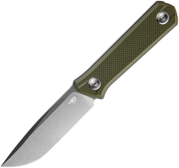 Bestech Knives Hedron Green G10 D2 Fixed Blade + Sheath f02b