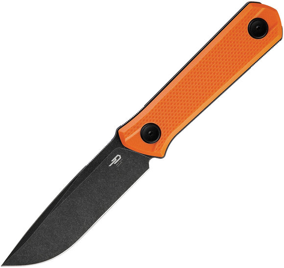 Bestech Knives Hedron Orange G10 D2 Fixed Blade + Sheath f02c