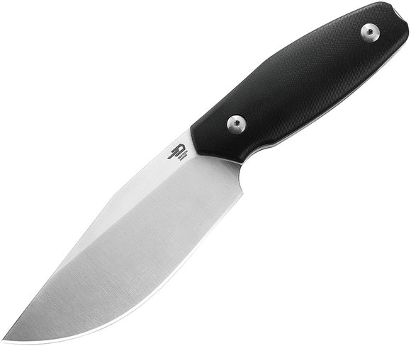 Bestech Knives Lignum Artis Black G10 AUS-8 Fixed Blade Knife w/ Sheath KF03A