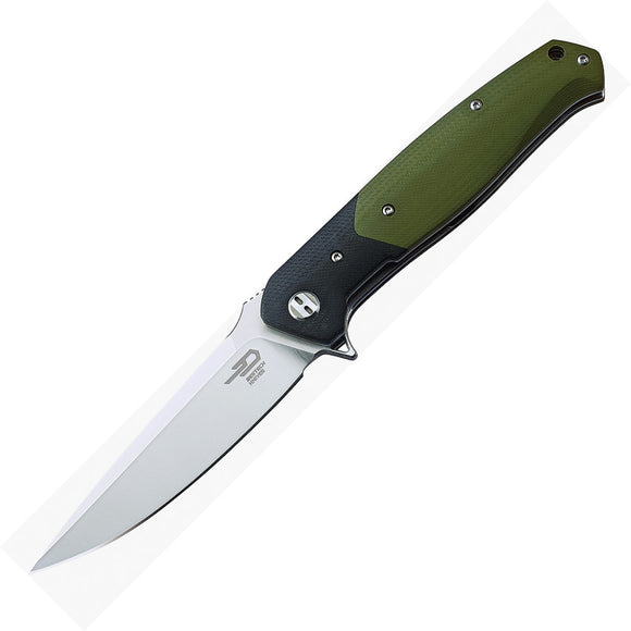 Bestech Knives Swordfish Linerlock Green & Black G10 Handle Folding Knife G03A