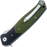 Bestech Knives Swordfish Linerlock Green & Black G10 Handle Folding Knife G03A