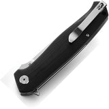 Bestech Knives Swordfish Pocket Knife Linerlock Black G10 Folding Satin D2 G03H