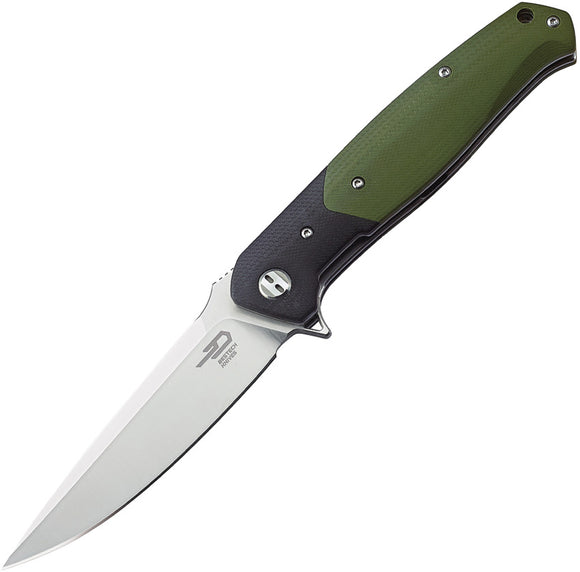 Bestech Knives Swordfish Linerlock Black & Green G10 Folding Magnacut Knife G03J