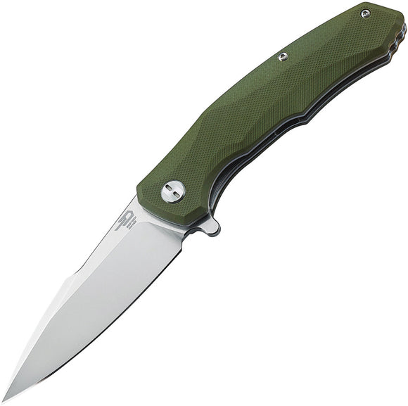 Bestech Warwolf G10 Linerlock OD Green D2 Tool Steel Folding Blade Knife G04B
