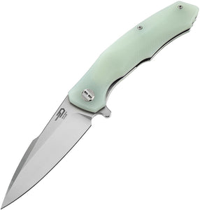 Bestech Knives Warwolf Pocket Knife Linerlock Jade G10 Folding D2 Steel G04D