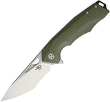 Bestech Knives Toucan Linerlock Green Handle Stonewash Folding Blade Knife g14B1