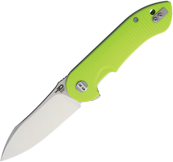 Bestech Knives Torpedo Green G10 D2 Steel Stonewash Drop Pt Folding Knife G17C1