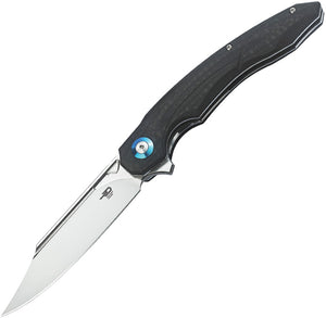 Bestech Knives Fanga Carbon Fiber/Black G10 Folding D2 Steel Pocket Knife G18C