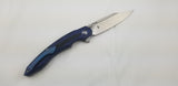 Bestech Knives Fanga Carbon Fiber/Blue G10 Folding D2 Steel Pocket Knife G18E