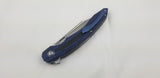 Bestech Knives Fanga Carbon Fiber/Blue G10 Folding D2 Steel Pocket Knife G18E