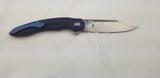 Bestech Knives Fanga Carbon Fiber/Blue G10 Folding D2 Steel Pocket Knife G18E