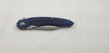 Bestech Knives Fanga Carbon Fiber/Blue G10 Folding D2 Steel Pocket Knife G18E