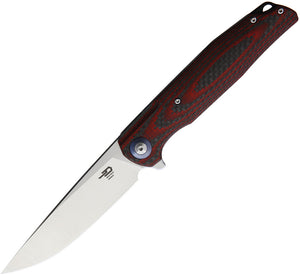 Bestech Knives Ascot Linerlock Red G10 & Carbon Fiber Folding Knife g19f