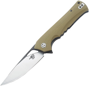 Bestech Knives Muskie Beige G10 Folding D2 Steel Pocket Knife G20C2