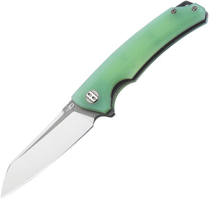 Bestech Knives Texel Linerlock Jade G10 Folding D2 Steel Pocket Knife G21B2