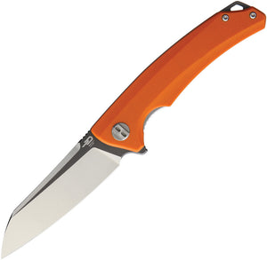Bestech Knives Texel Linerlock Orange G10 Folding D2 Steel Pocket Knife G21D2