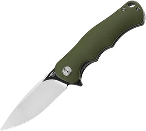 Bestech Knives Bobcat Linerlock Green G10 Folding D2 Steel Pocket Knife G22B2