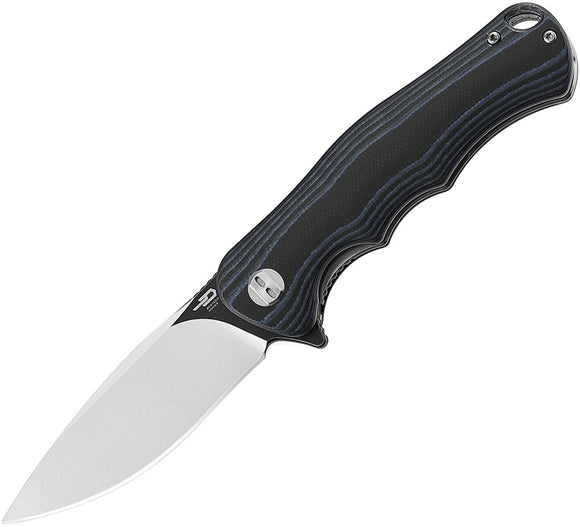 Bestech Knives Bobcat Linerlock Black/Blue G10 Folding D2 Steel Knife G22D2