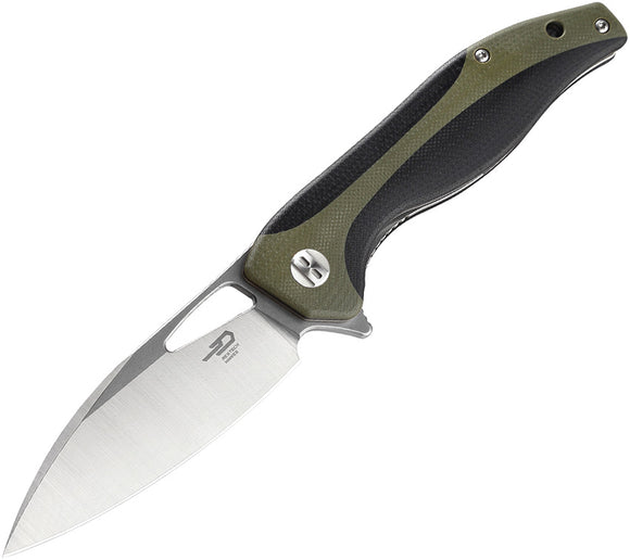 Bestech Knives Komodo Linerlock Black/Green G10 Folding D2 Steel Knife G26A