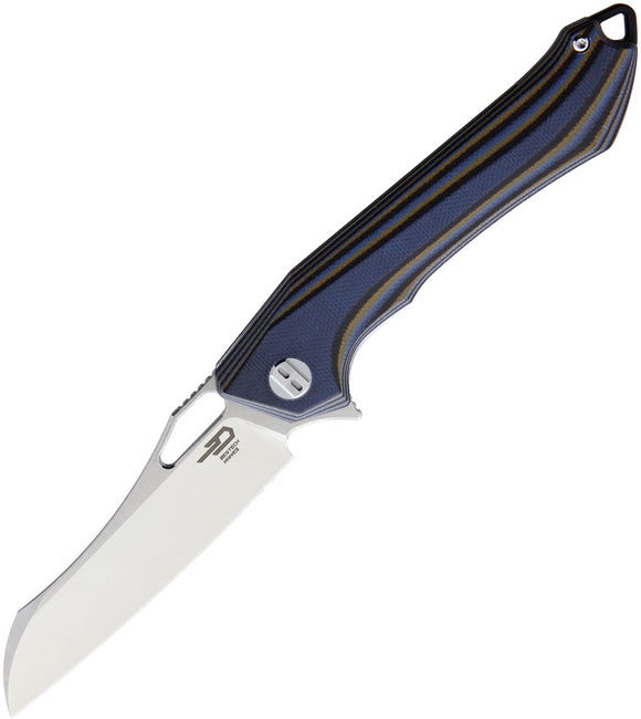 Bestech Knives Platypus Blue & Black Linerlock D2 Folding Knife g28d