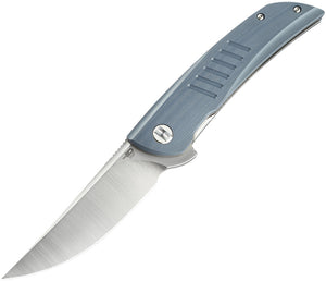 Bestech Knives Swift Blue-Gray Linerlock D2 Folding Knife 30e