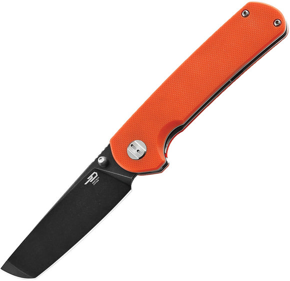 Bestech Knives Sledgehammer Orange G10 Handle Black D2 Folding Knife G31A2