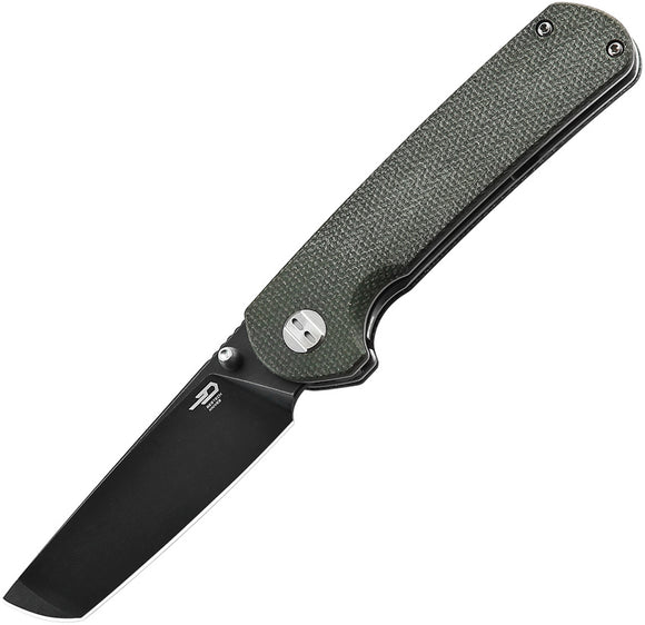 Bestech Knives Sledgehammer Green Micarta Handle Black D2 Stonewash Knife G31B2