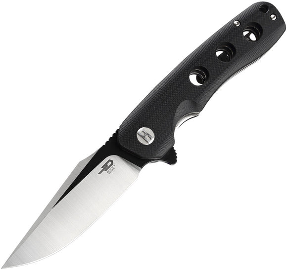 Bestech Knives Arctic Linerlock Black G10 Folding D2 Steel Pocket Knife G33A1