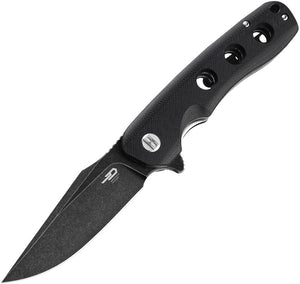 Bestech Knives Arctic Linerlock Black G10 Folding D2 Steel Pocket Knife G33A2