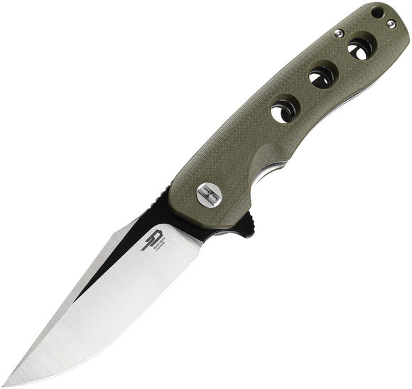 Bestech Knives Arctic Linerlock Green G10 Folding D2 Steel Pocket Knife G33B1