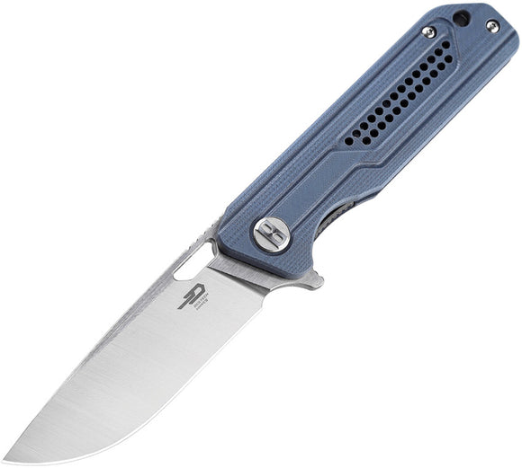 Bestech Knives Circuit Blue-Gray G10 Handle Titanium Coated K110 Knife G35B1  -On Sale