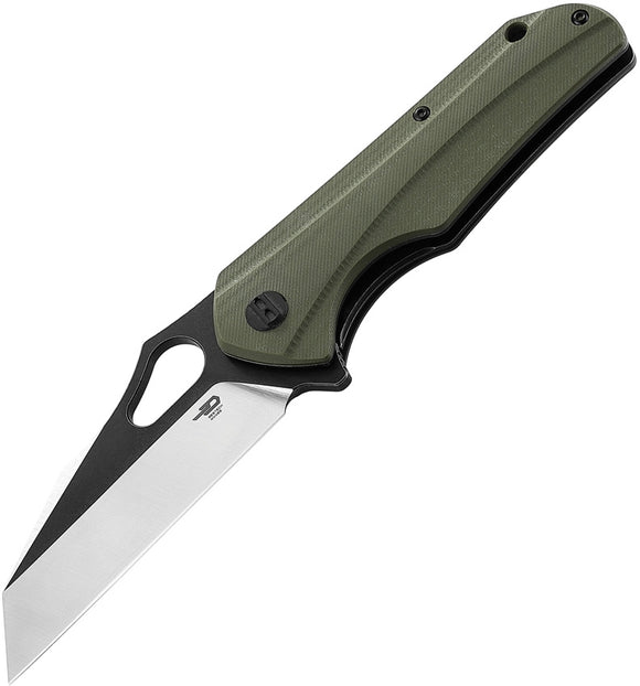 Bestech Knives Operator Linerlock Green G10 Folding D2 Steel Pocket Knife G36C