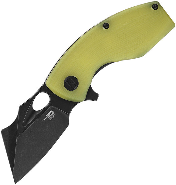 Bestech Knives Lizard Lime Green G10 Handle D2 Black Stonewash Knife G39F