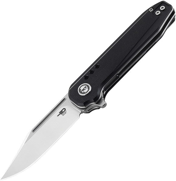 Bestech Knives Pocket Knife Syntax Linerlock Black G10 Folding 154CM Blade G41A