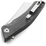 Bestech Knives Cubis Pocket Knife Linerlock Black Micarta Folding D2 Steel G42A