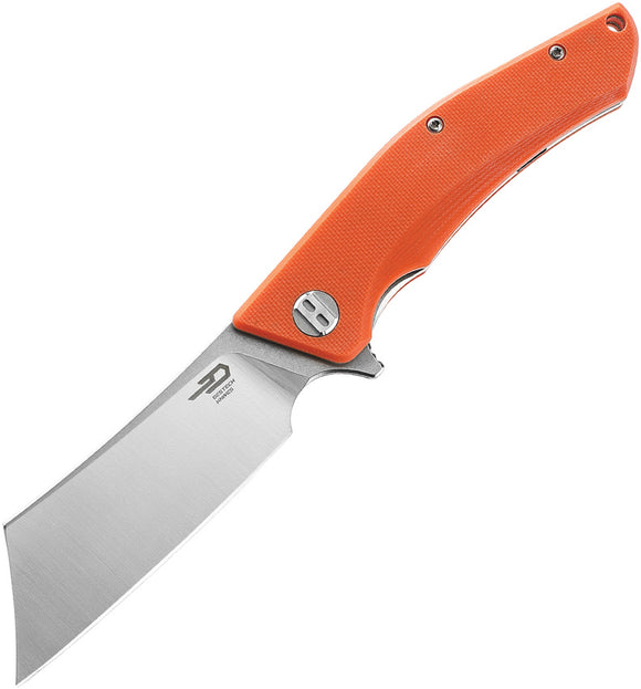 Bestech Knives Cubis Pocket Knife Linerlock Orange G10 Folding D2 Steel G42D