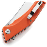 Bestech Knives Cubis Pocket Knife Linerlock Orange G10 Folding D2 Steel G42D