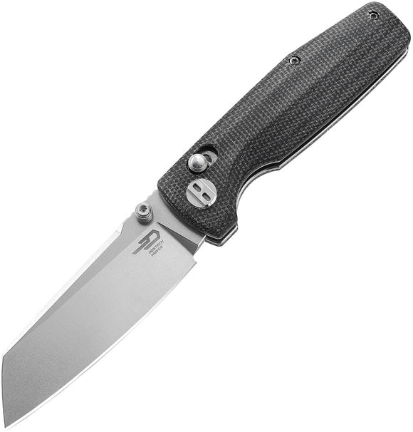 Bestech Knives Slasher Knife Axis Lock Micarta Folding Stonewash D2 Steel 43A1