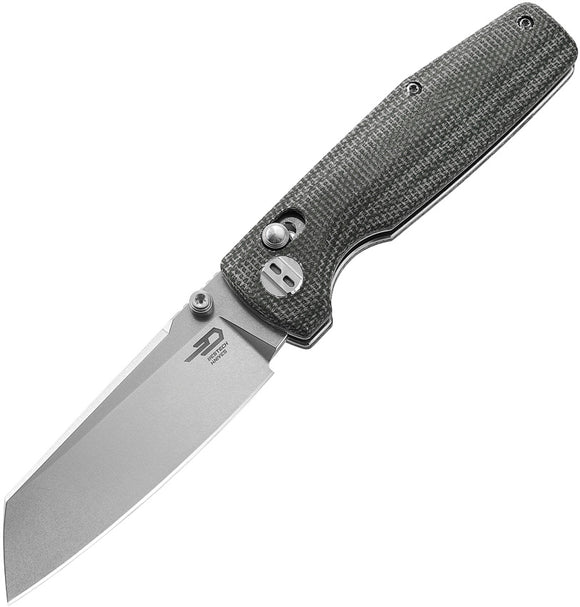 Bestech Knives Slasher Knife Axis Lock Green Micarta Folding D2 Steel Blade 43B1