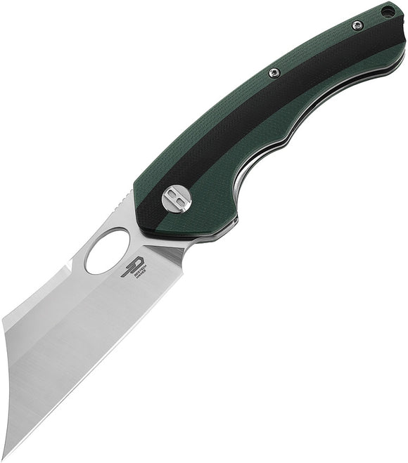 Bestech Knives Skirmish Pocket Knife Linerlock Green & Black G10 Folding D2 G44A