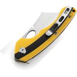 Bestech Knives Skirmish Knife Linerlock Yellow & Black G10 Folding D2 Steel G44B