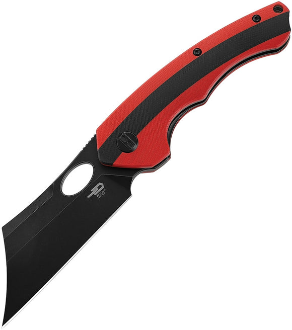 Bestech Knives Skirmish Pocket Knife Linerlock Red & Black G10 Folding D2 G44D