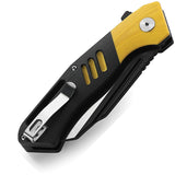 Bestech Knives Rockface Yellow & Black G10 Linerlock D2 Folding Knife 46a