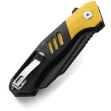 Bestech Knives Rockface Yellow G10 Linerlock BlackD2 Folding Knife 46b