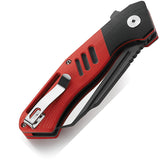 Bestech Knives Rockface Red & Black G10 Linerlock D2 Folding Knife 46c