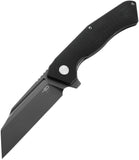 Bestech Knives Rockface Pocket Knife Linerlock Black G10 Folding Gray D2 46F