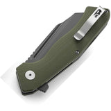 Bestech Knives Rockface Pocket Knife Linerlock OD Green G10 Folding Gray D2 46H